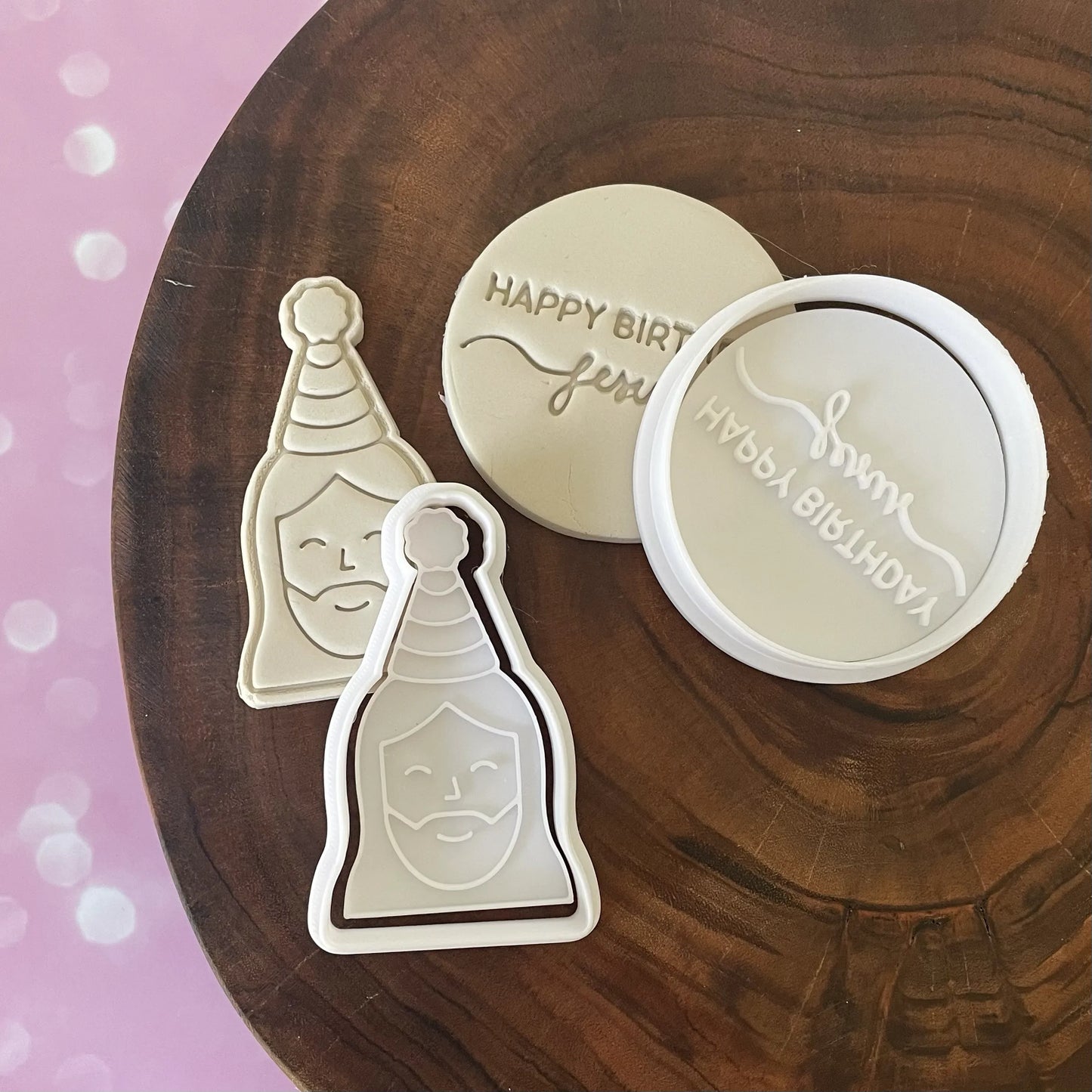 Happy Birthday Jesus Cookie Cutter & Fondant Embosser