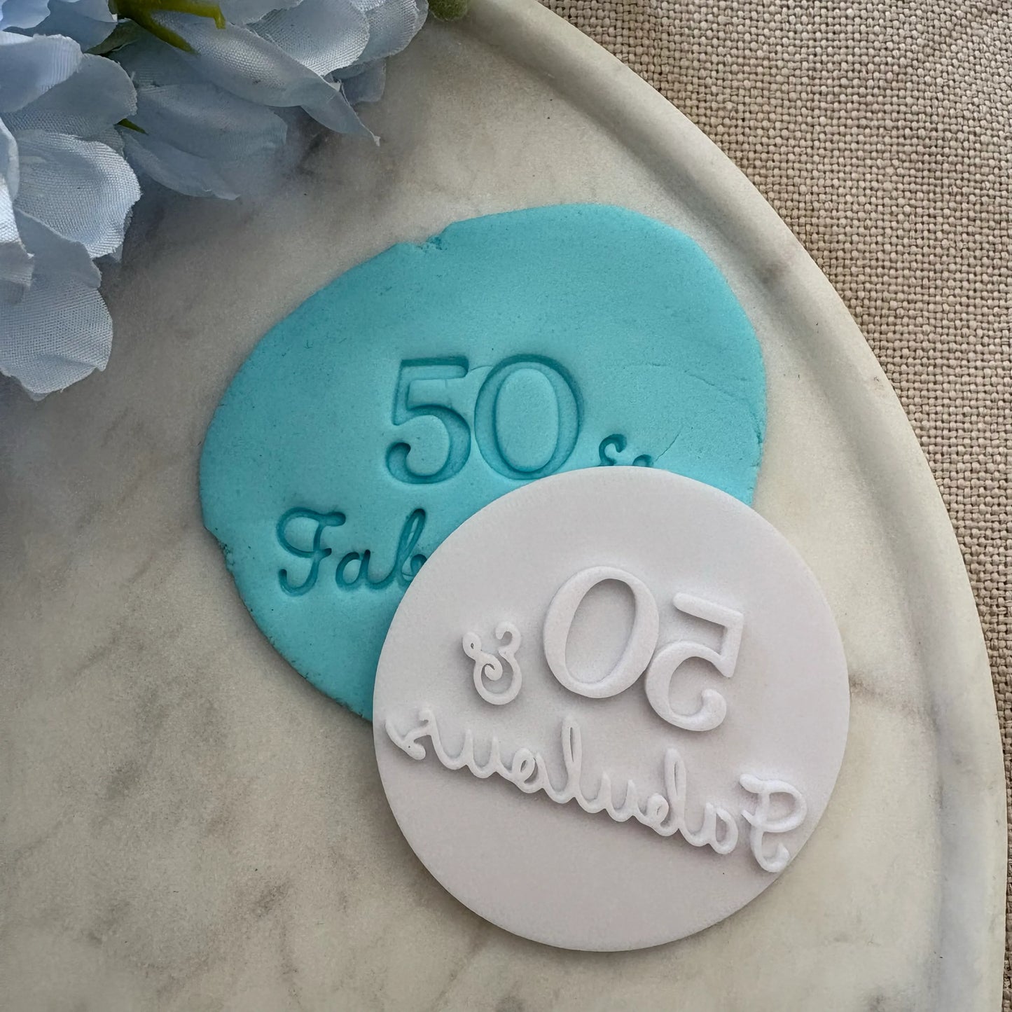 50 & Fabulous Fondant Embosser