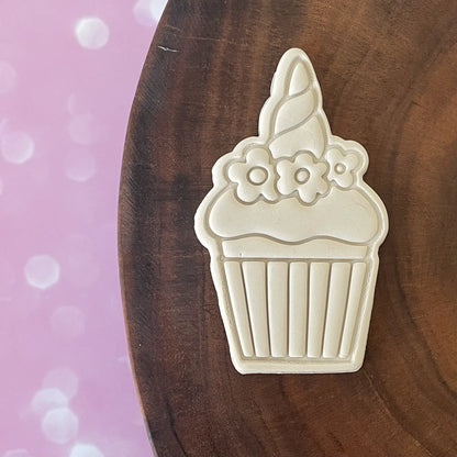 Unicorn Cupcake Cookie Cutter & Fondant Embosser