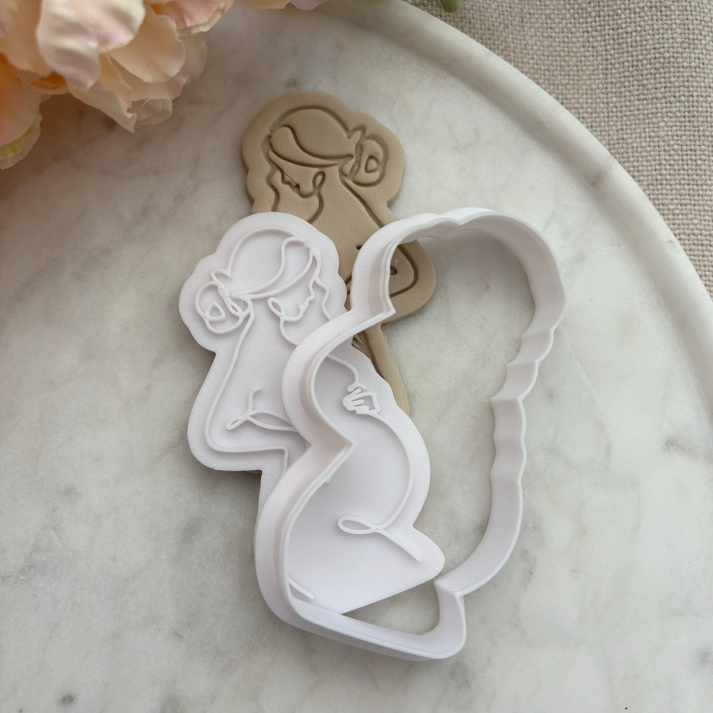 Woman side profile Cookie Cutter & Fondant Embosser