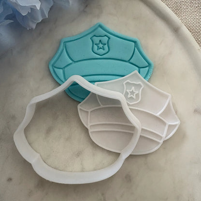 Police Hat / Cap Cookie Cutter & Fondant Embosser
