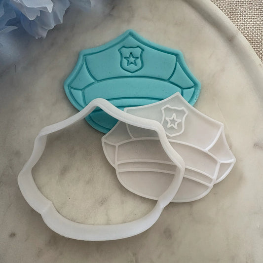 Police Hat / Cap Cookie Cutter & Fondant Embosser