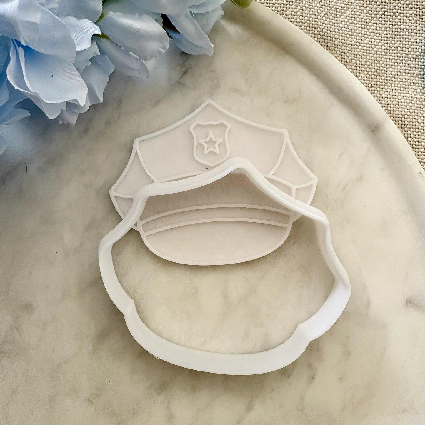 Police Hat / Cap Cookie Cutter & Fondant Embosser