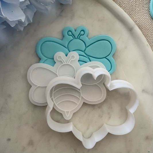 Bee - top view Cookie Cutter & Fondant Embosser