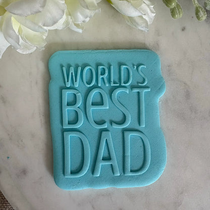 World's Best Dad Cookie Cutter & Fondant Debosser