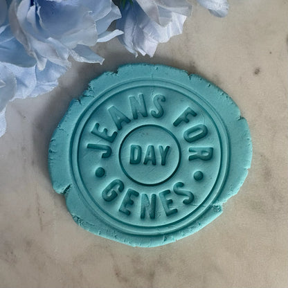 Jeans for Genes Day word stamp