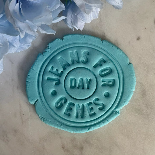 Jeans for Genes Day word stamp