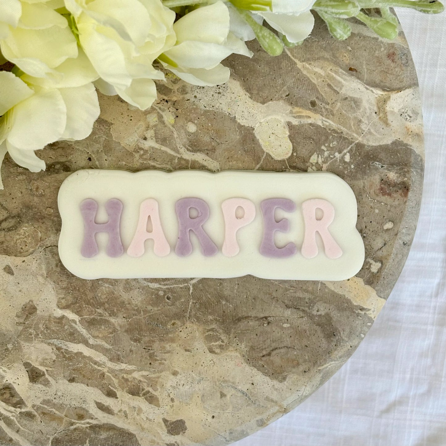 Personalised cookie name stamp & cutter