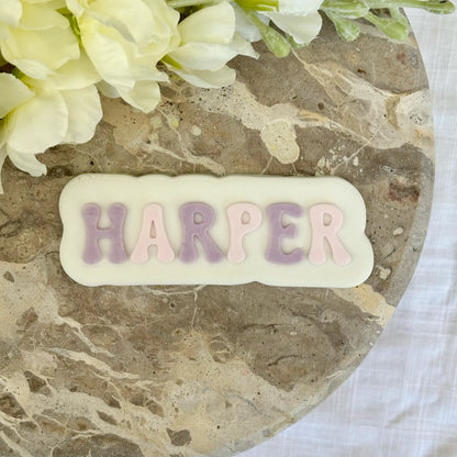 Personalised cookie name stamp & cutter