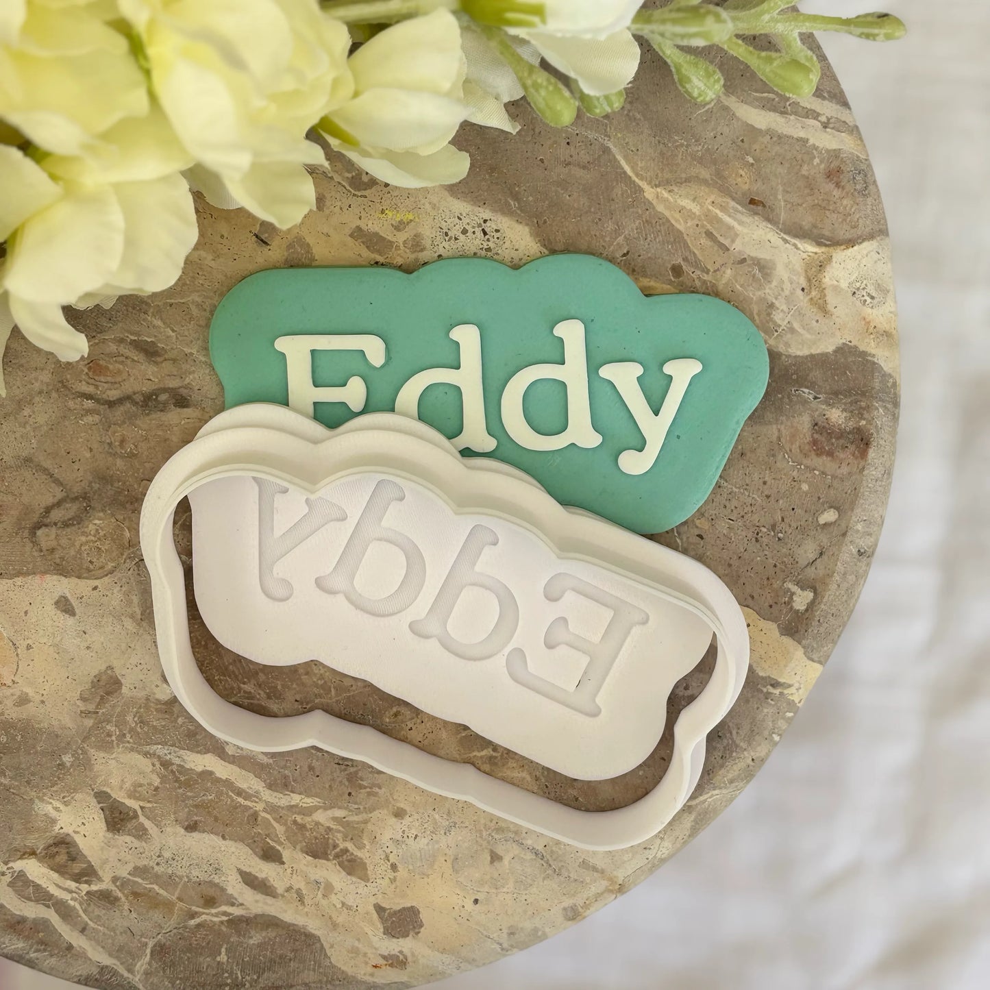 Personalised cookie name stamp & cutter