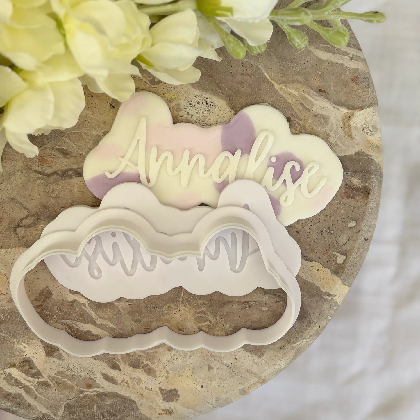 Personalised cookie name stamp & cutter