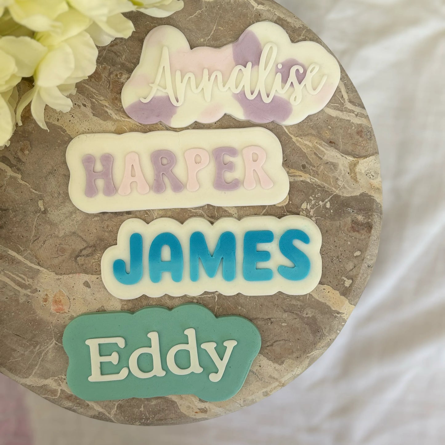 Personalised cookie name stamp & cutter