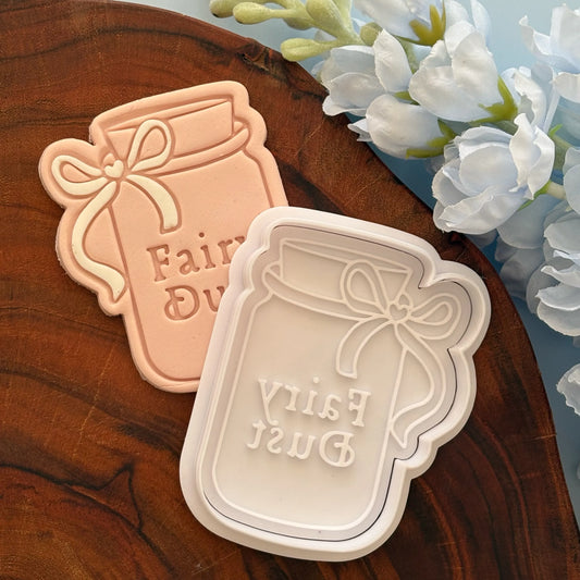 Fairy dust jar Cookie Cutter & Fondant Embosser