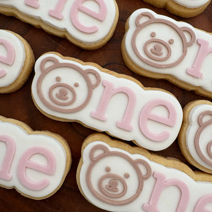 One with teddy bear face Cookie Cutter & Fondant Debosser