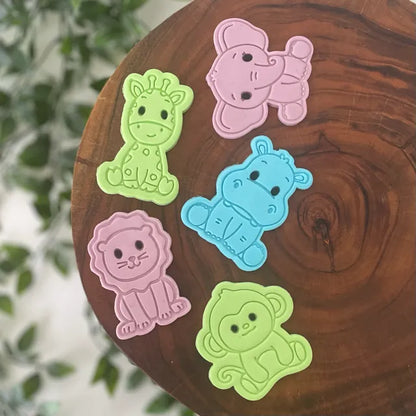 Jungle Animals Cookie Cutters & Fondant Embossers
