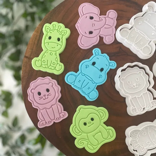 Jungle Animals Cookie Cutters & Fondant Embossers