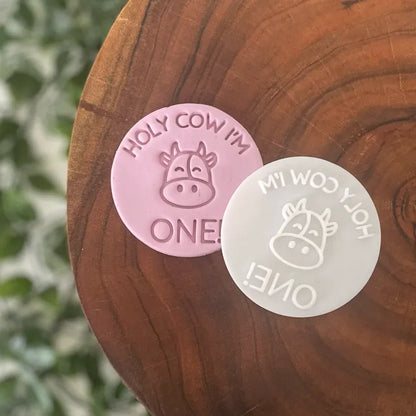 Holy Cow i'm One Fondant Embosser