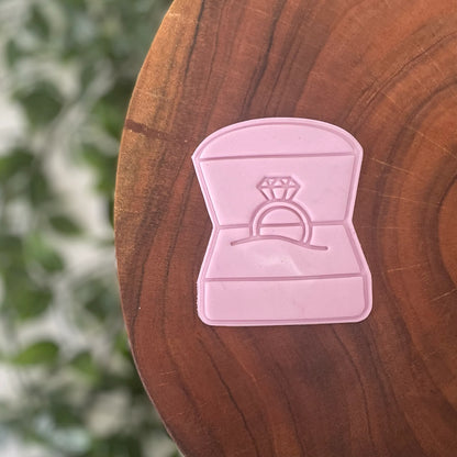 Engagement ring box Cookie Cutter & Fondant Embosser
