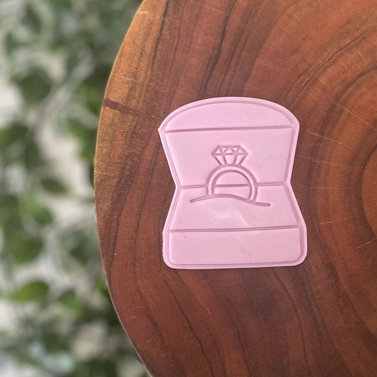 Engagement ring box Cookie Cutter & Fondant Embosser