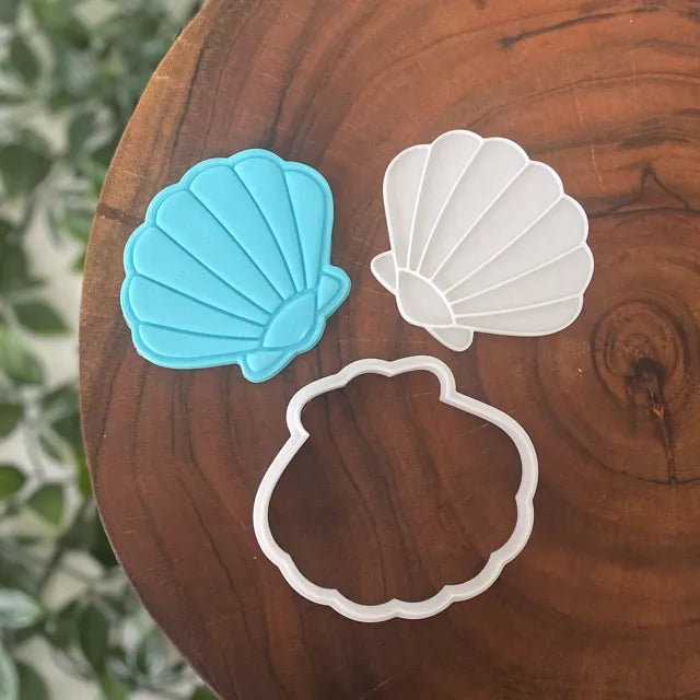 Sea Shell Cookie Cutter & Fondant Embosser
