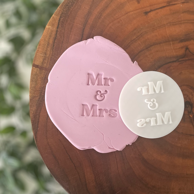 Mr & Mrs Style 2 Fondant Embosser