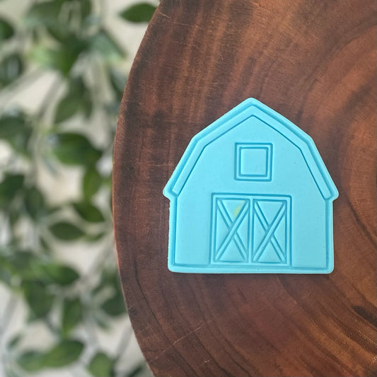 Country Barn Cookie Cutter & Fondant Embosser