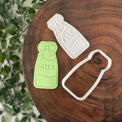 Milk for Santa Cookie Cutter & Fondant Embosser