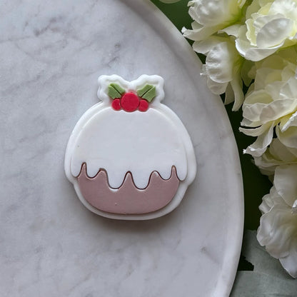 Christmas Pudding Cookie Cutter & Fondant Embosser
