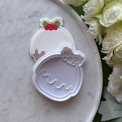 Christmas Pudding Cookie Cutter & Fondant Embosser