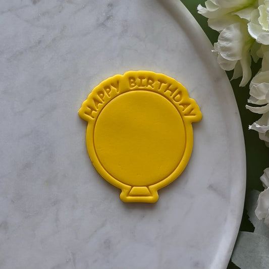 Birthday Balloon blank Cookie Cutter & Fondant Embosser
