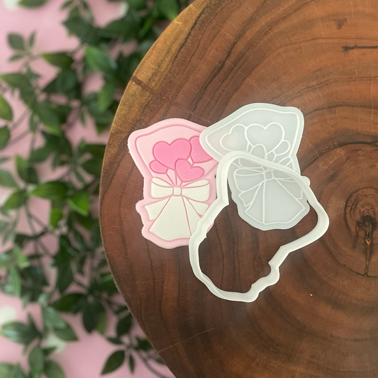Hearts Bouquet Cookie Cutter & Fondant Embosser