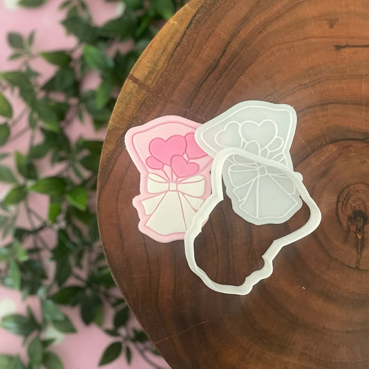 Hearts Bouquet Cookie Cutter & Fondant Embosser