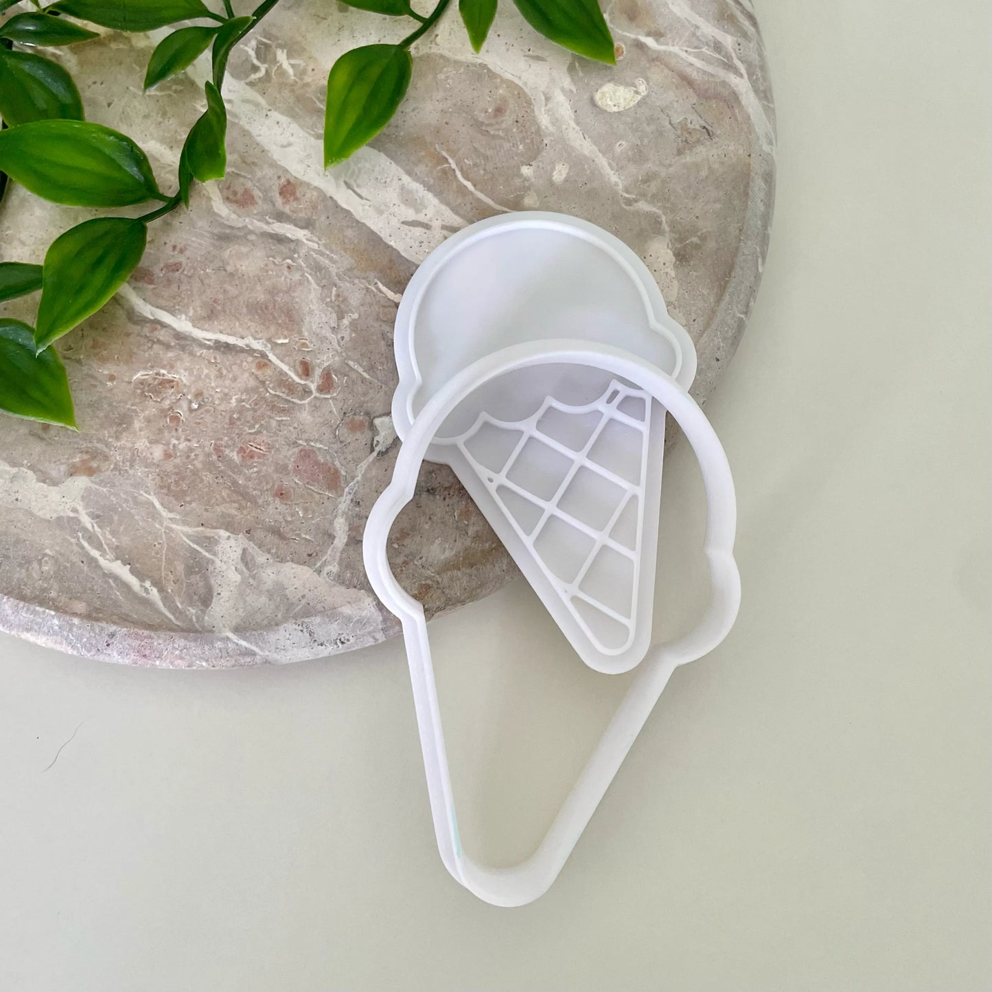 Icecream in Cone Cookie Cutter & Fondant Embosser