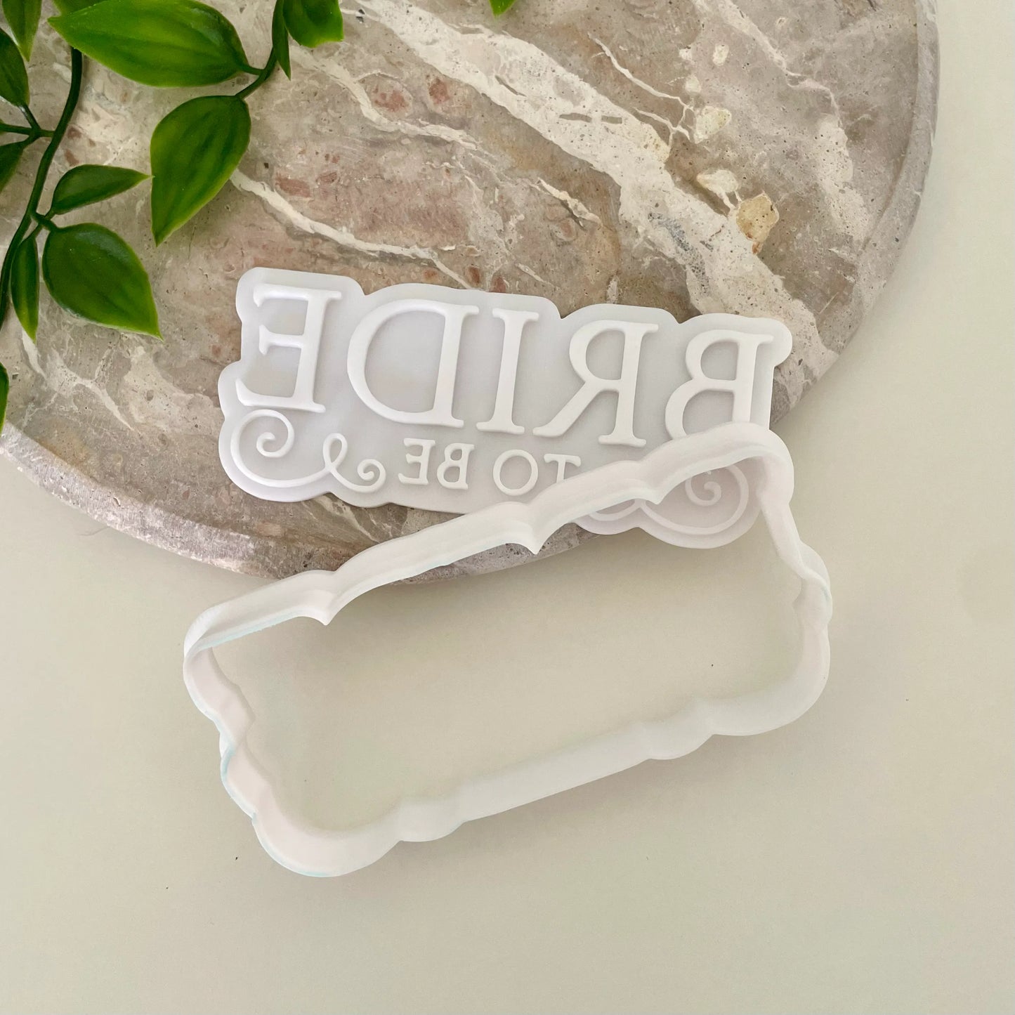 Bride to Be - Fancy Cookie Cutter & Fondant Embosser