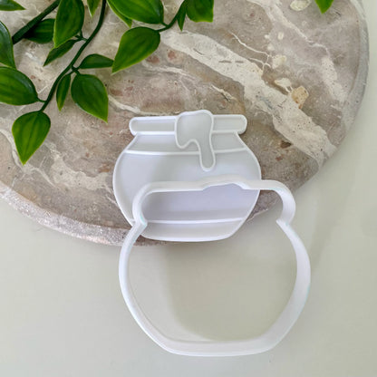 Honey Pot / Jar Cookie Cutter & Fondant Embosser