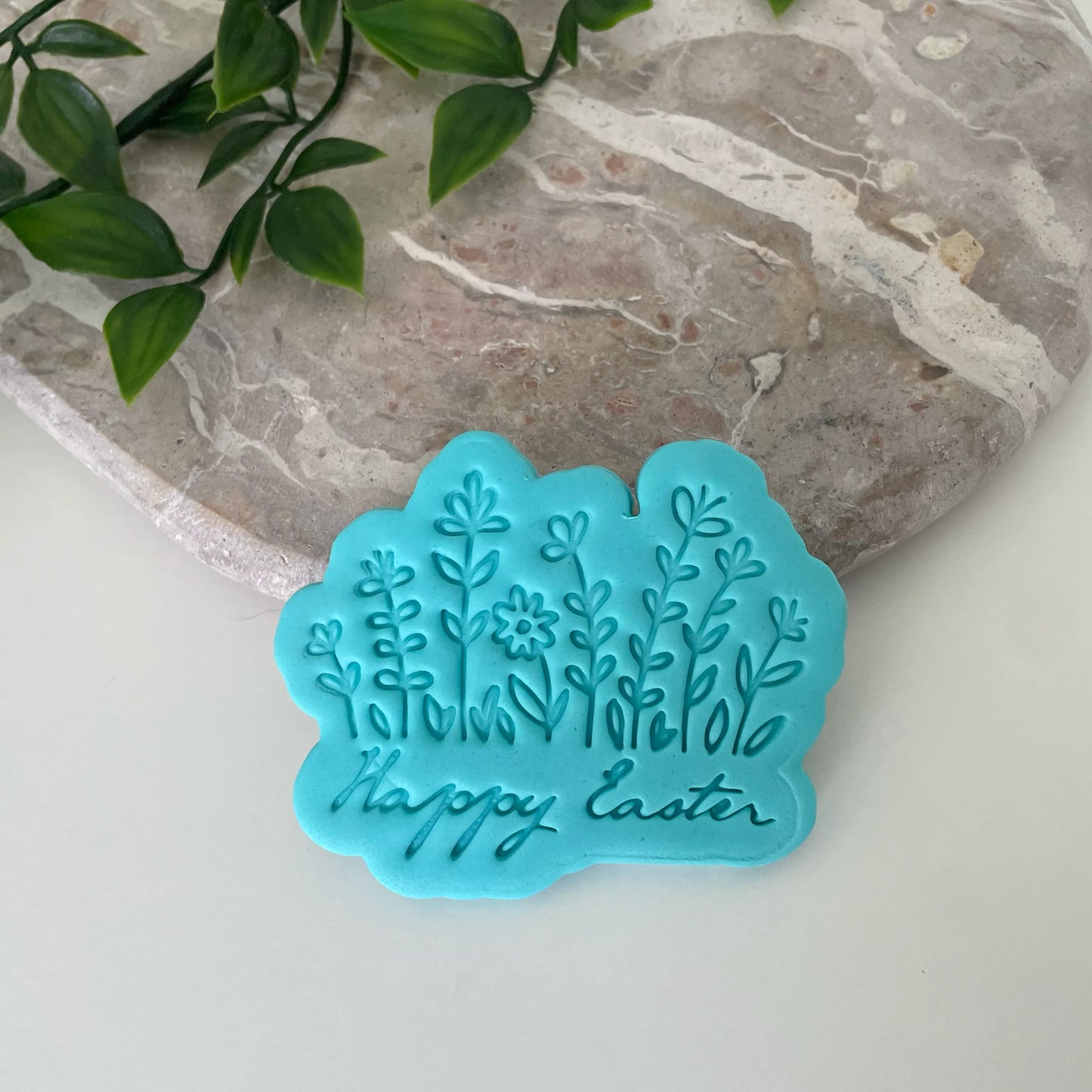 Happy Easter - Floral Garden Cookie Cookie Cutter & Fondant Embosser