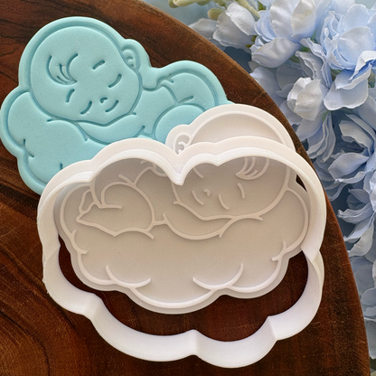 Baby on cloud Cookie Cutter & Stamp
