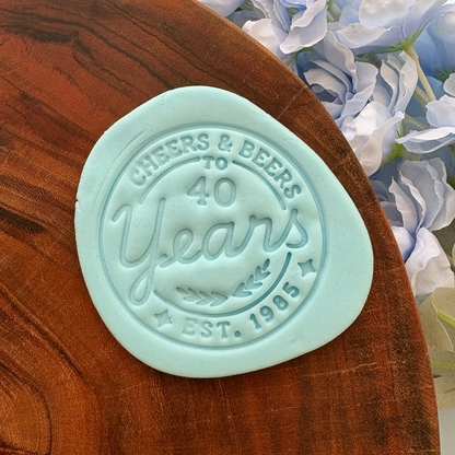 Cheers to 40 Years Fondant Embosser