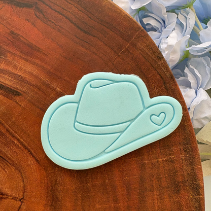 Cow Girl Hat Cookie Cutter & Fondant Embosser