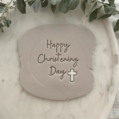 Happy Christening Day Fondant Embosser