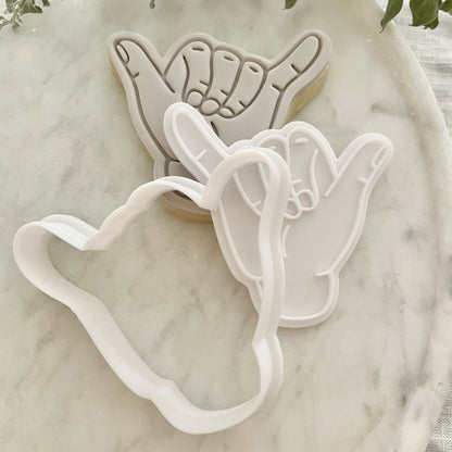 Shaka Hand Cookie Cutter & Fondant Embosser