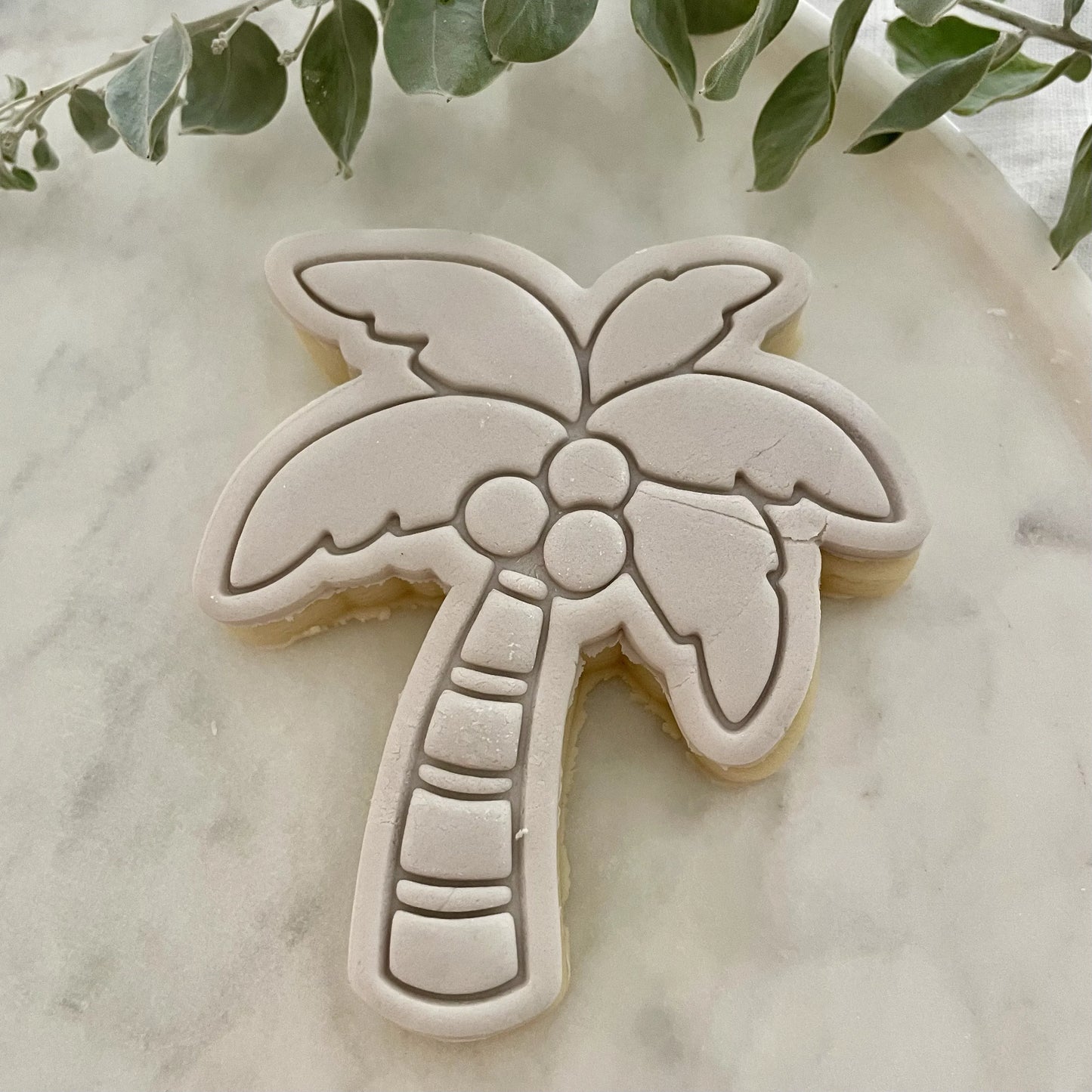 Palm Tree with coconuts Cookie Cutter & Fondant Embosser