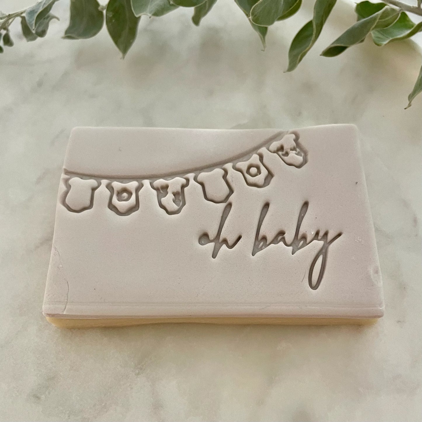 Oh Baby - clothes line Cookie Cutter & Fondant Embosser