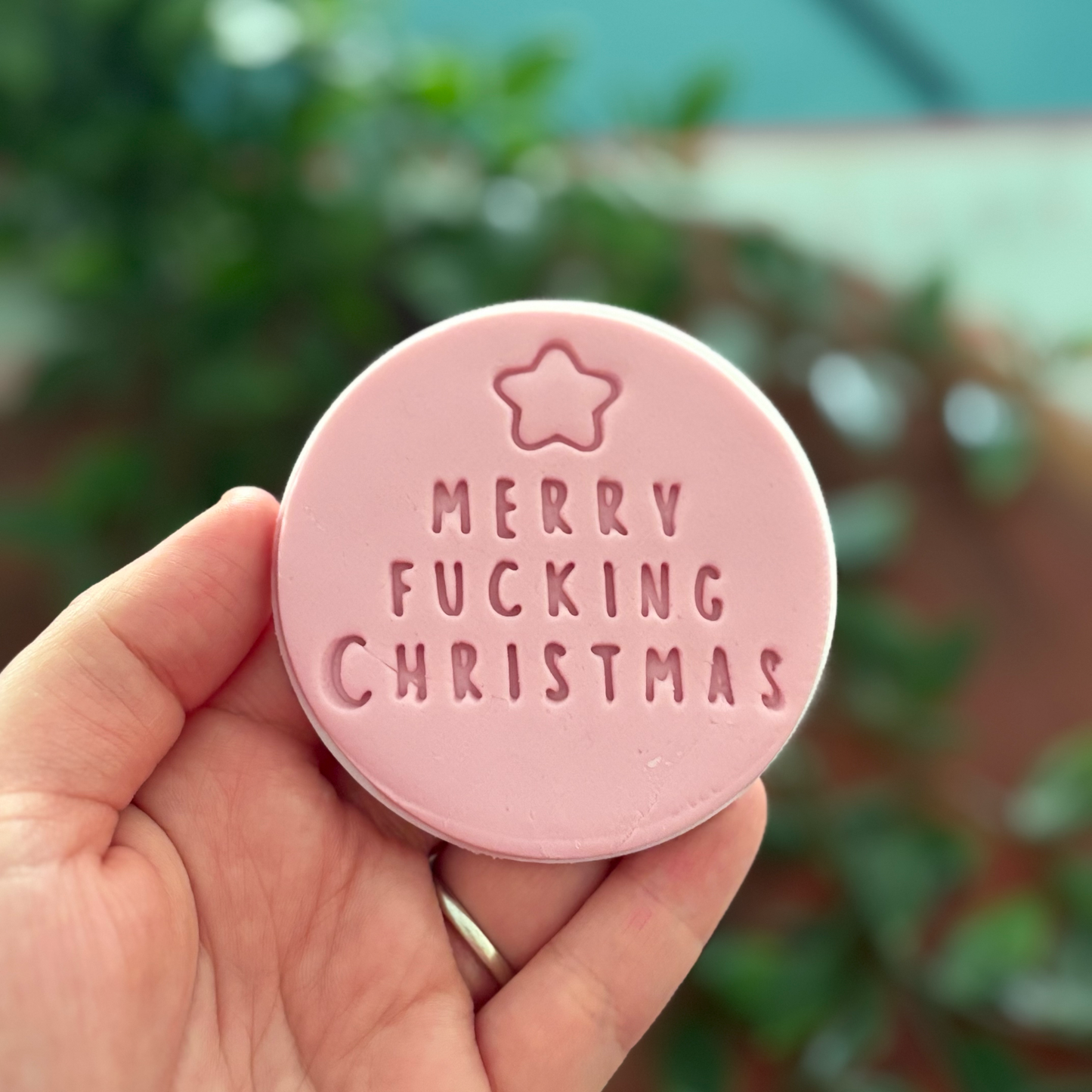 Merry Fucking Christmas Fondant Embosser