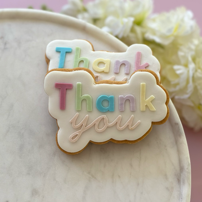 Thank you Cookie Cutter & Fondant Debosser