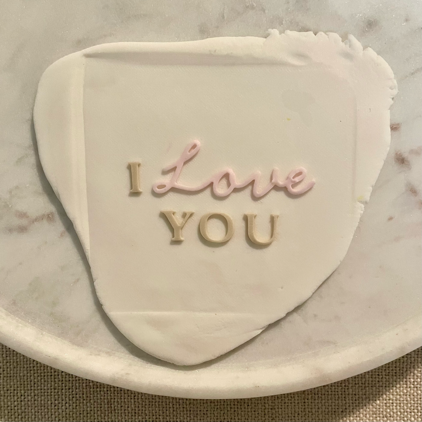 I Love You Fondant Debosser