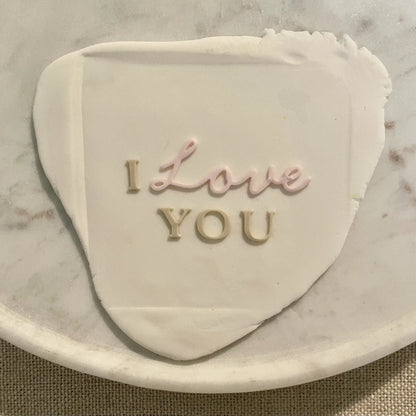 I Love You Fondant Debosser