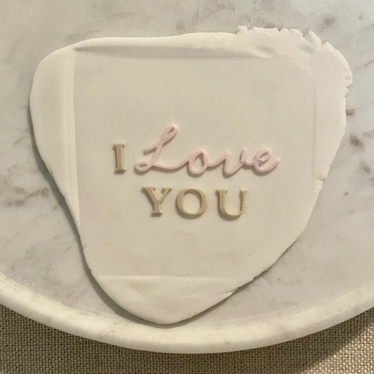 I Love You Fondant Debosser