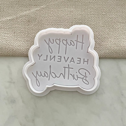 Happy Heavenly Birthday Fondant Debosser & Cookie cutter