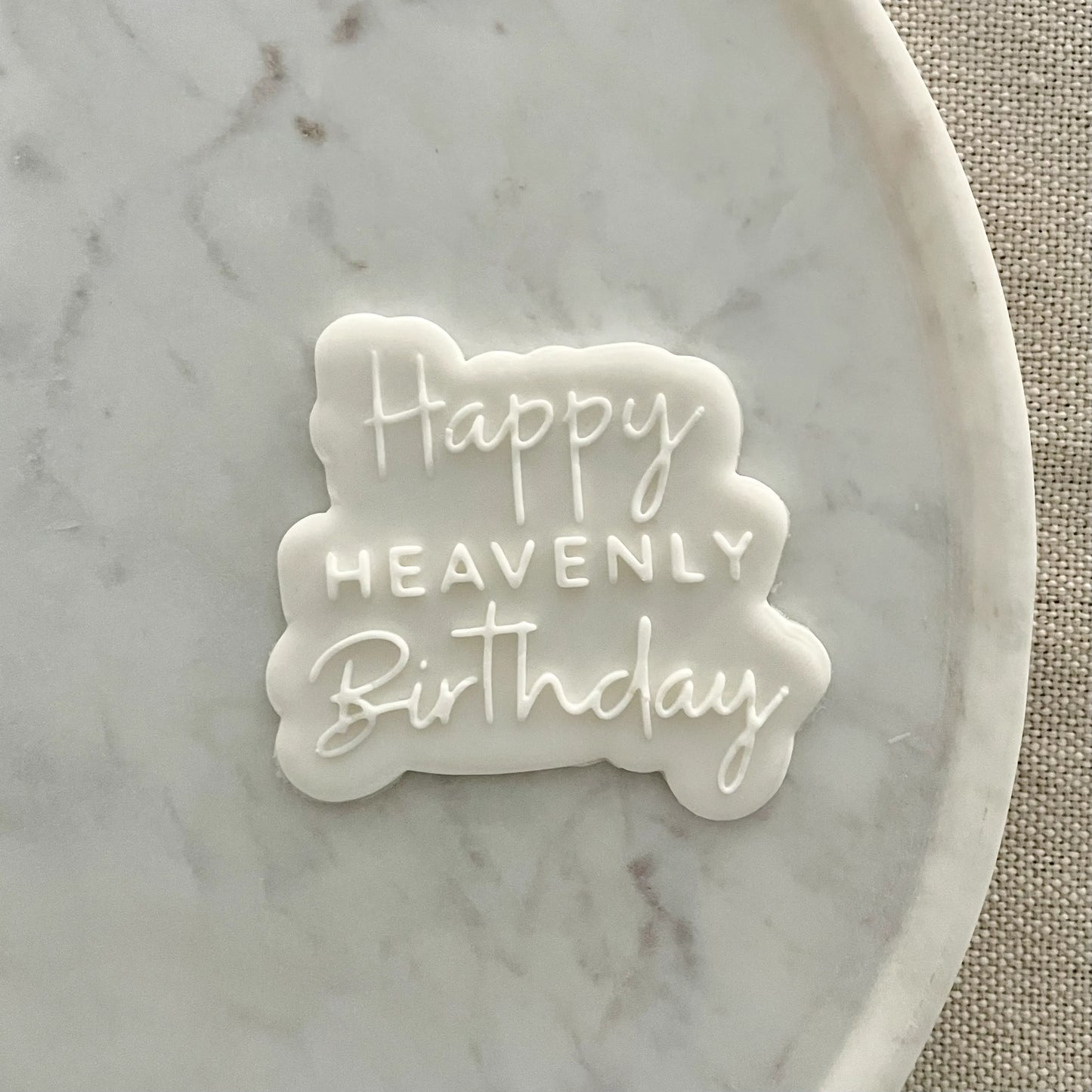 Happy Heavenly Birthday Fondant Debosser & Cookie cutter